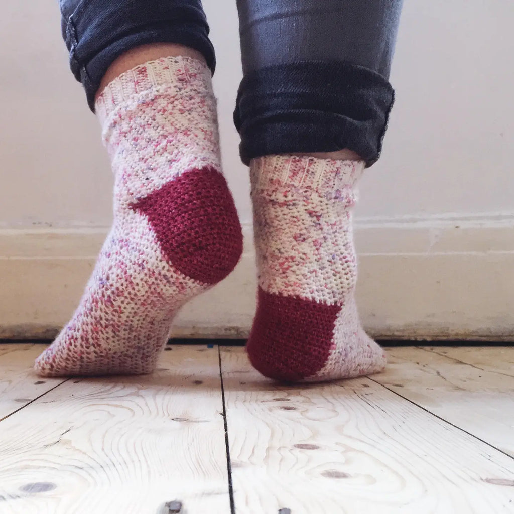 Sweetheart Socks - Crochet Pattern