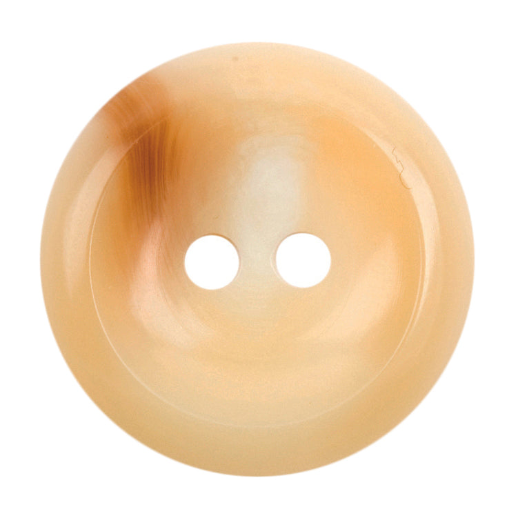 Cream and Brown Shell Effect Button, 25mm