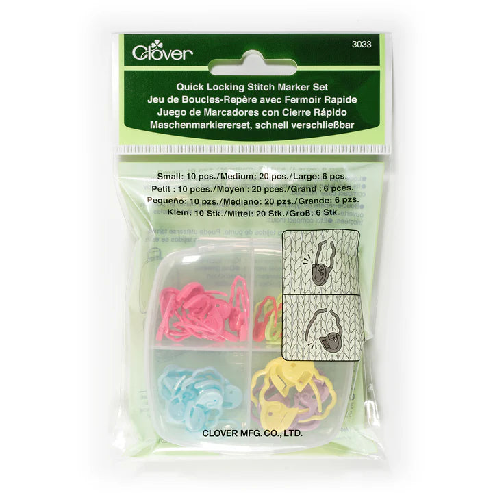 Clover Quick Locking Stitch Markers Set