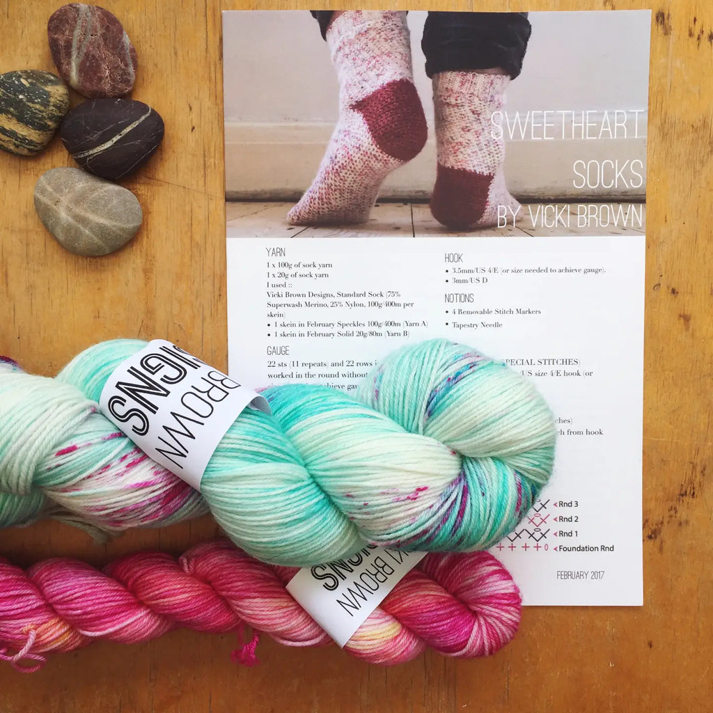 Sweetheart Socks - Crochet Pattern