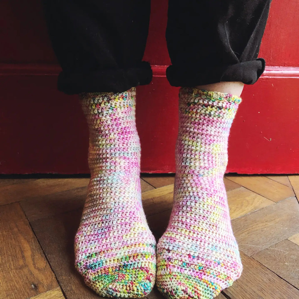 Apricity Socks - Crochet Pattern