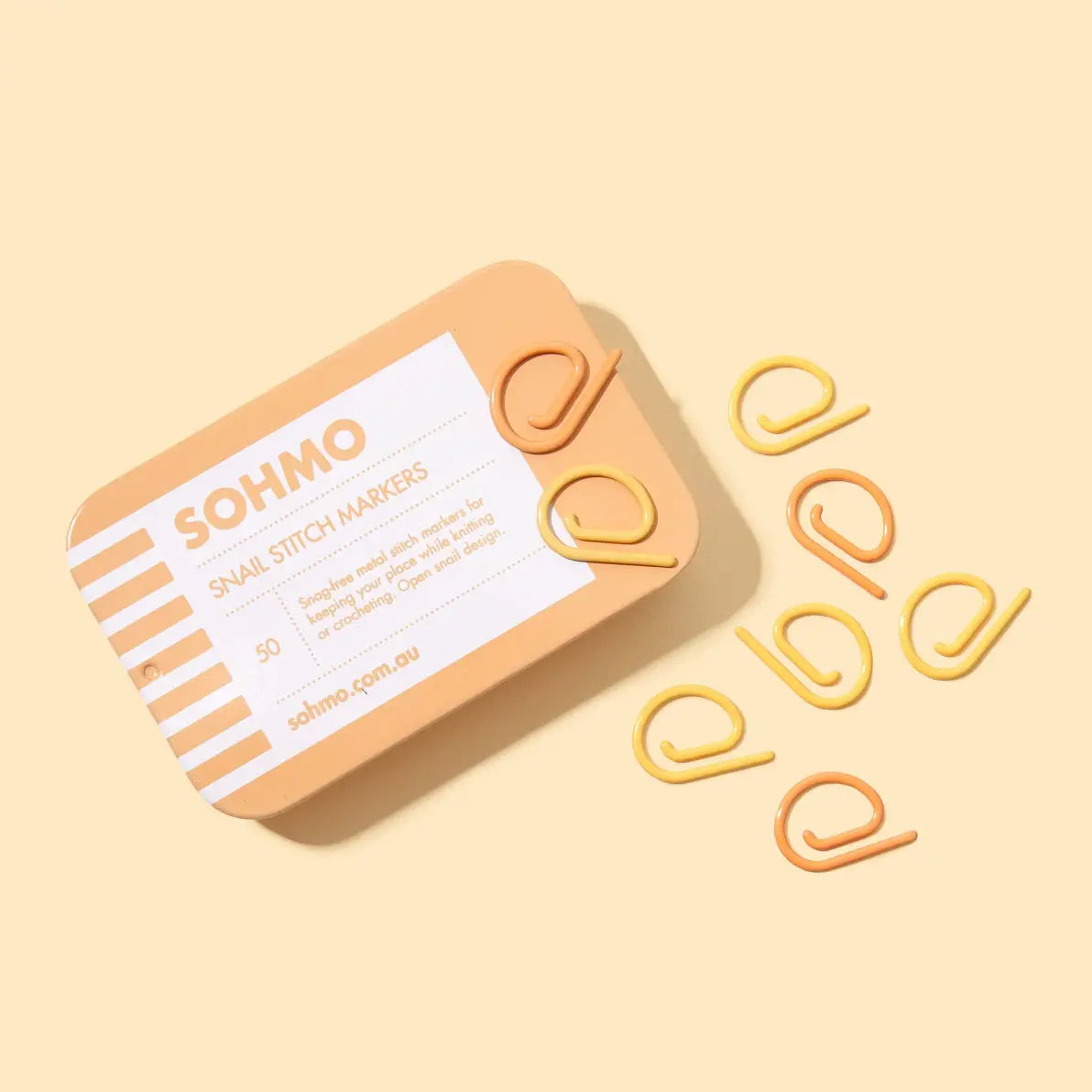 SOHMO Snail Stitch Markers - Open Swirl Markers For Knitting & Crochet, Pack of 50