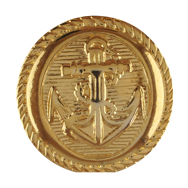 Hollow Metal Blazer Buttons with Anchor Design