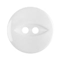 2-hole fisheye button - white