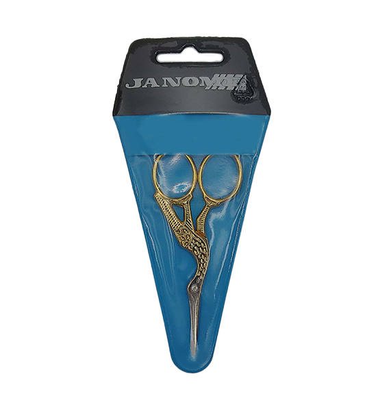 4″ Gold Stork Embroidery Scissor