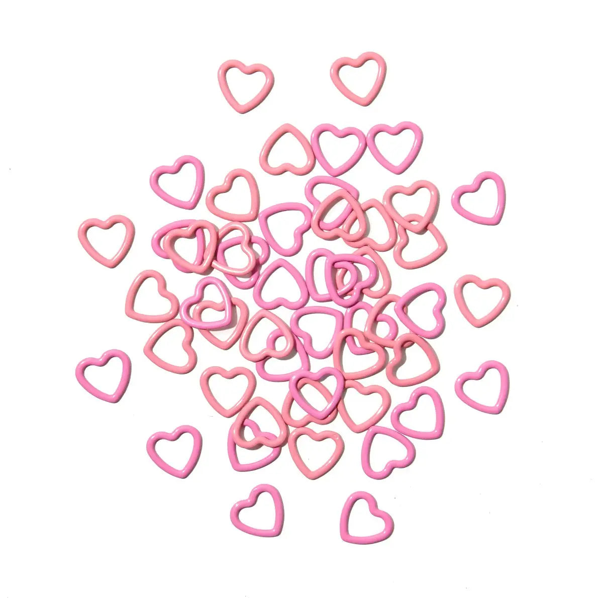 SOHMO Heart Stitch Markers - Closed Enamel Knitting Markers, Pack of 50